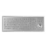 104 Keys Stianless Steel Panel Mounted Keyboard IP67 With Trackball 800DPI for sale