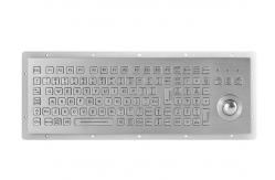 China 104 Keys Stianless Steel Panel Mounted Keyboard IP67 With Trackball 800DPI supplier