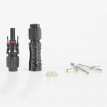 Screw On Black Solar Panel Connectors Tinned Plated Finish For Panels for sale