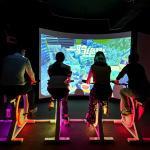 Outdoor Interactive Bike Game Dynamic Exercise Bike With Interactive Games for sale