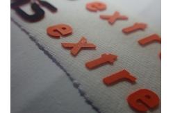 China Normal Ink Of High Density Heat Transfer Clothing Labels Customized Shape supplier