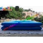 Heat Sealed Rectangle Inflatable Swimming Pool , 2 Layers Inflatable Water pools