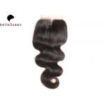 Natural Black 100% Malaysian Virgin Hair Body Wave Hair Closure NO Chemical for sale