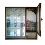 Aluminum Seamless Casement Window Door Rosewood Upvc Windows for sale