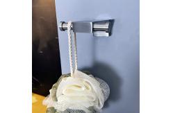China 86mm Length Bathroom Robe Hooks Brushed Stainless Steel Coat Hook supplier