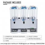 54L Triple Tank Cold Beverage Dispenser Electric Mini Juice Mixed Drink Machines for sale