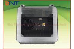 China Conference Table Power Outlets , Brushed Cover Manual Flip Up Outlet With HDMI supplier