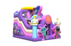 China Factory Inflatable Bouncy House With Slide Moon Alien Astronaut Inflatable Combo supplier