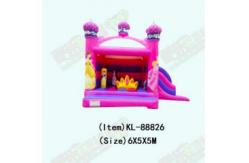 China Princess Inflatable Bouncy House jumping With Pillar And Crown supplier