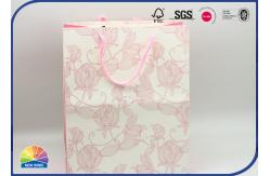China Customized Size Logo Eco Friendly Folding Coated Paper Bag With Handle supplier