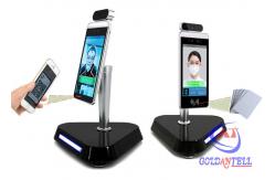 China 0.2s Face Recognition Infrared Thermometer Hospital QR Code Verification Pass Scanner supplier