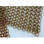 Copper Color Chainmail 1mm Metal Ring Mesh For Interior And Exterior Curtain for sale