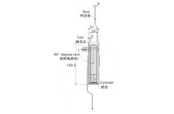 China Electrical Panel Board Door Lock Swing Handle Chrome Surface supplier