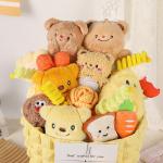 Butter Bear Cartoon Doll Cute Stuffed Animal Bouquet For Girlfriend Small Doll Gift for sale