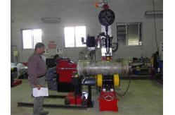 China Automatic Elbow Pipe Welding Machine With Movable Support Turning Roller supplier