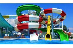 China 12mm Thickness fiber glass pool slide Water Theme Park Equipment Set supplier