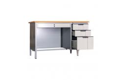China KD Structure Modern Design Office Table Metal Frame Office Desk supplier