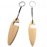 Eco Friendly Bamboo Wooden Surfboard Keychain With Phone Stand for sale