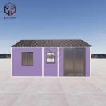 Corrugated Metal 20ft Flat Pack Container Construction Site Temporary Housing for sale