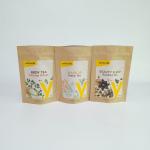 Stand Up Coffee Packaging Bags Kraft Paper Bags with Zipper for sale