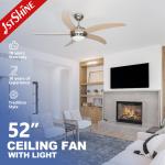 DC Motor 5 MDF Blades 6 Speed Remote Control 220 Volt Ceiling Fan with Lights 1stshine for sale