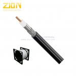 Plenum RG11 Coaxial Cable 14 AWG CCS Conductor 60% AL Braiding CMP Rated PVC for sale