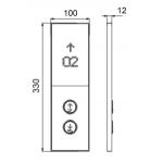 Dot Matrix Wall Mounting Lift LOP With Black , White Plastic Shell