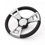 AISI 350mm Polished Aluminium Racing Plastic Steering Wheel 316ss for sale