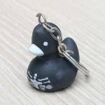 Black Vinyl Skeleton Duck Rubber Duck Keychain Party Favors Gift For Home Key for sale