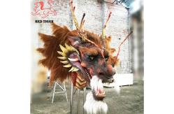 China Wall Mounted Animatronic Dragon Head 1.8m 12months Warranty supplier