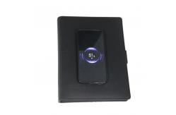 China Personalised Gift Custom Rechargeable Multifunctional Business Luxurious Pu Leather Wireless Charging Notebook supplier