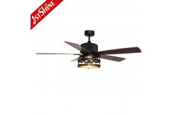 China 5 MDF Blades Industrial Style Ceiling Fan With Remote Control Light supplier