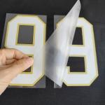 Elastic Iron On Heat Transfer Letters And Numbers For Football Jerseys for sale