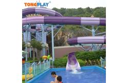 China Double Curve Water Slide Plastic Fiberglass Action Park Water Slide supplier