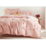 Cute Embroidered Modern Duvet Covers / Shams 4 Pcs 100% Cotton For Home for sale