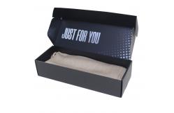 China Black Flat Cardboard Mailer Boxes Custom Silver Foil Stamping Surface supplier