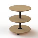 KD Construction Maple Color MDF Wooden Retail Display Stands for sale
