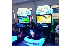 China Coin Operated Connecting Dynamic Arcade Car Racing Machine With Wonderful Music supplier