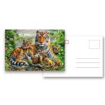 Animial Image 3d Lenticular Card For Children With Tiger