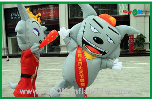 Inflatable Advertising Characters Moving Inflatable Gray Wolf Inflatable Cartoon Characters For Advertising
