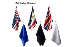 China Custom Size Waffle Weave Golf Towel Logo Embroidered supplier