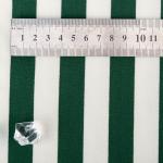 Elastic Lycra Striped Cotton Fabric Twill Green And White Stretch Material