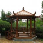 Outdoor Park Custom Chinese Solid Wooden Gazebo Pavilion Asian Style for sale