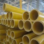 Smooth Surface Yellow FRP Pultruded Tube Customized Colour Diameter for sale