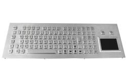 China IP65 Waterproof Industrial Panel Mount  Stainless Steel KVM Keyboard With Trackball supplier