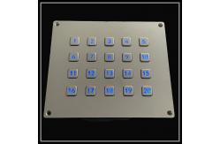 China Black Panel Backlit Numeric Keypad Stainless Steel Metal Translucent LED Lighted Keypad supplier