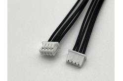 China 2.54mm Pitch 4 Pin Dupont Cable Assembly UL1007 24awg Black Customized Length supplier