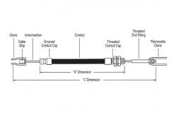 China Brake Control Cable Assembly Pull Only With Optional Threaded End Rod supplier