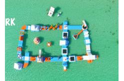 China Funny Inflatable Floating Water Park With Slide Customized Size supplier