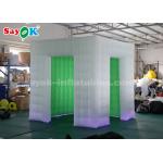 Inflatable Party Tent Oxford Cloth White And Green Inflatable Portable Photo Booth With Two Doors for sale